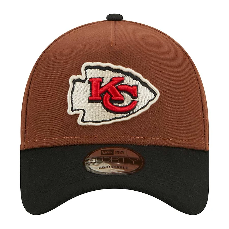 Kansas City Chiefs Brown Harvest SB IV Patch 9FORTY New Era Adjustable Hat