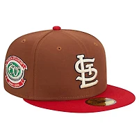 St. Louis Cardinals Brown Harvest Busch 30th Patch Gray UV 59FIFTY Fitted Hat
