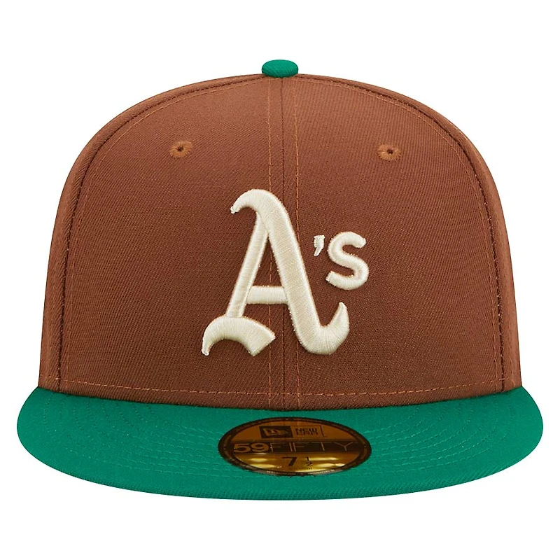 Oakland Athletics Brown Harvest 30th Patch Gray UV 59FIFTY Fitted Hat