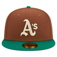 Oakland Athletics Brown Harvest 30th Patch Gray UV 59FIFTY Fitted Hat