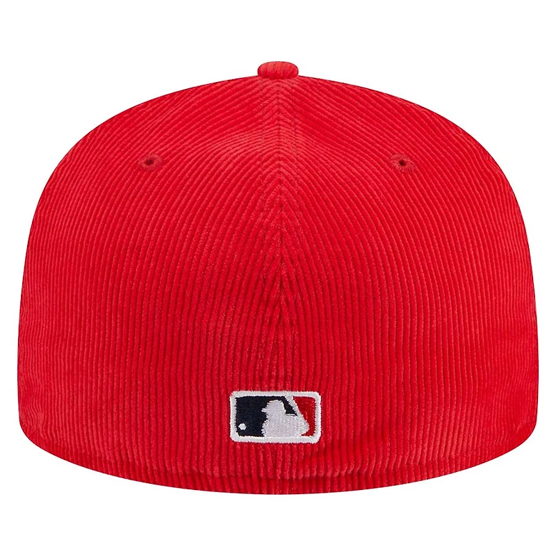 St. Louis Cardinals Red Throwback Corduroy 2006 WS Patch Gray UV 59FIFTY Fitted Hat