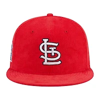 St. Louis Cardinals Red Throwback Corduroy 2006 WS Patch Gray UV 59FIFTY Fitted Hat
