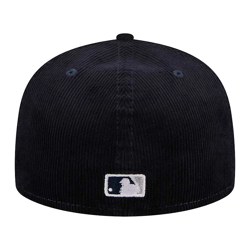 New York Yankees Navy Throwback Corduroy 1989 WS Patch Gray UV 59FIFTY Fitted Hat