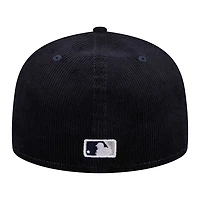 New York Yankees Navy Throwback Corduroy 1989 WS Patch Gray UV 59FIFTY Fitted Hat