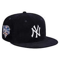 New York Yankees Navy Throwback Corduroy 1989 WS Patch Gray UV 59FIFTY Fitted Hat
