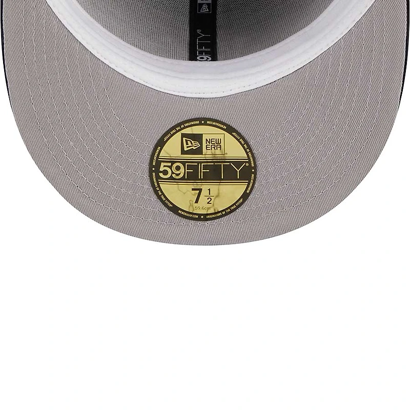 New York Yankees Navy Throwback Corduroy 1989 WS Patch Gray UV 59FIFTY Fitted Hat