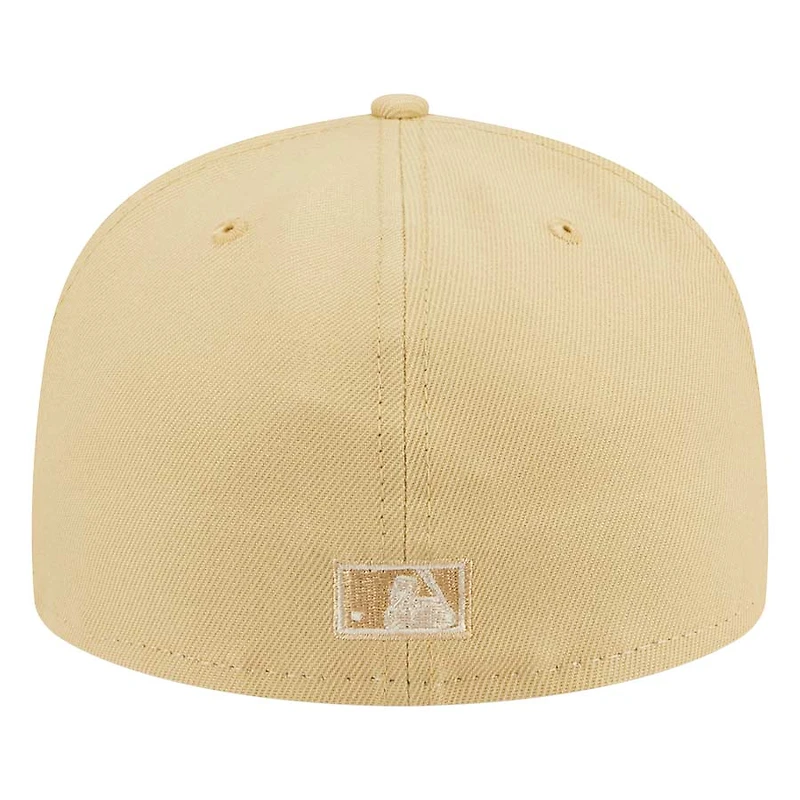 Atlanta Braves Brown Raffia Front Gray UV 59FIFTY Fitted Hat