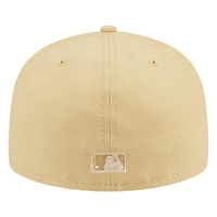 New York Yankees Brown Raffia Front Gray UV 59FIFTY Fitted Hat