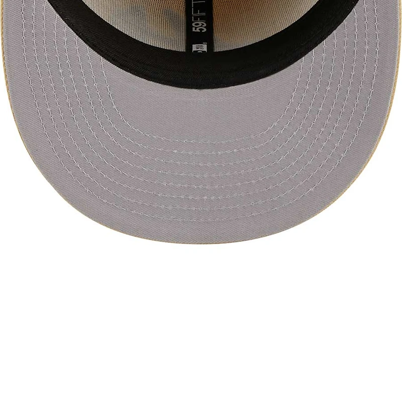 New York Yankees Brown Raffia Front Gray UV 59FIFTY Fitted Hat