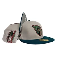 Cleveland Guardians Stone Two Tone Progressive Field Patch Gray UV New Era 59FIFTY Fitted Hat