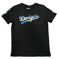 Los Angeles Dodgers Black El Salvador Flag Wordmark New Era T-Shirt