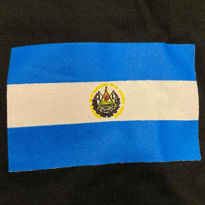 Los Angeles Dodgers Black El Salvador Flag Wordmark New Era T-Shirt
