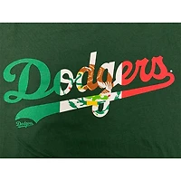 Los Angeles Dodgers Green Mexico Flag Wordmark New Era T-Shirt