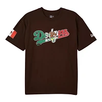 Los Angeles Dodgers Brown Mexico Flag Wordmark New Era T-Shirt