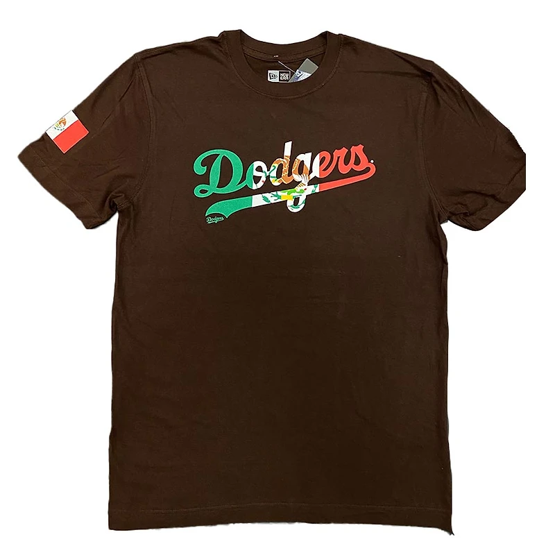 Los Angeles Dodgers Mexico Flag Wordmark New Era T-Shirt