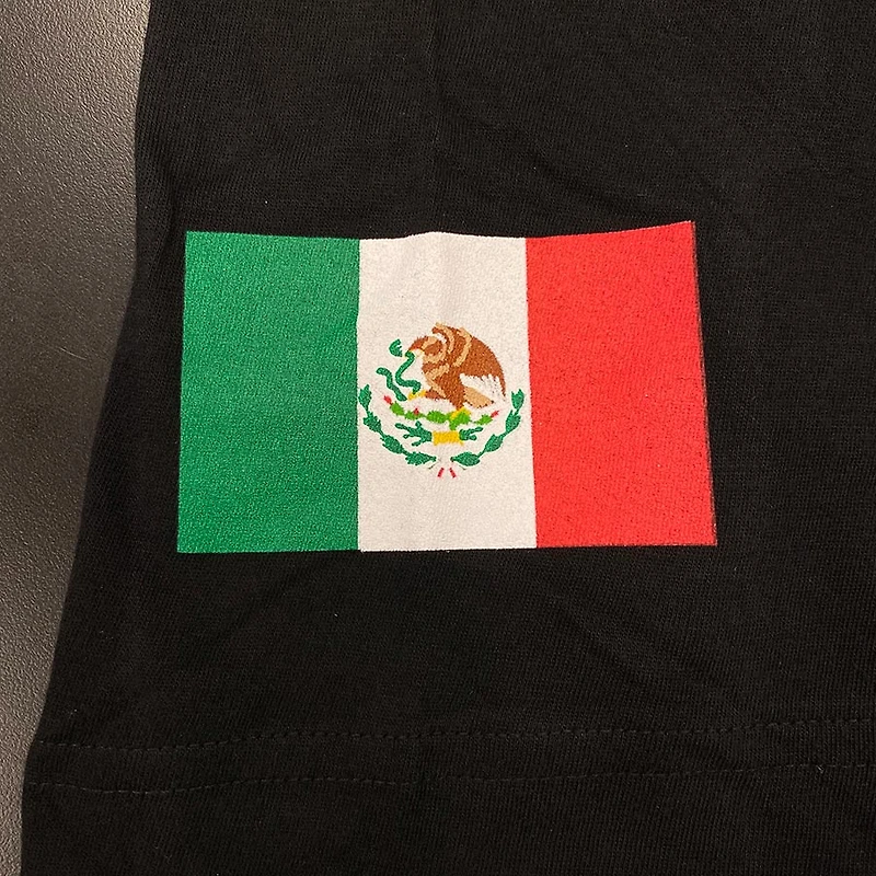 Los Angeles Dodgers Black Mexico Flag Wordmark New Era T-Shirt