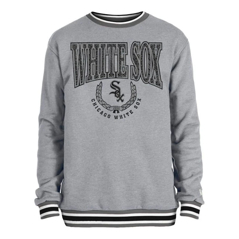Chicago White Sox Gray New Era Throwback Crewneck