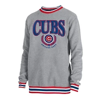 Chicago Cubs Gray New Era Throwback Crewneck