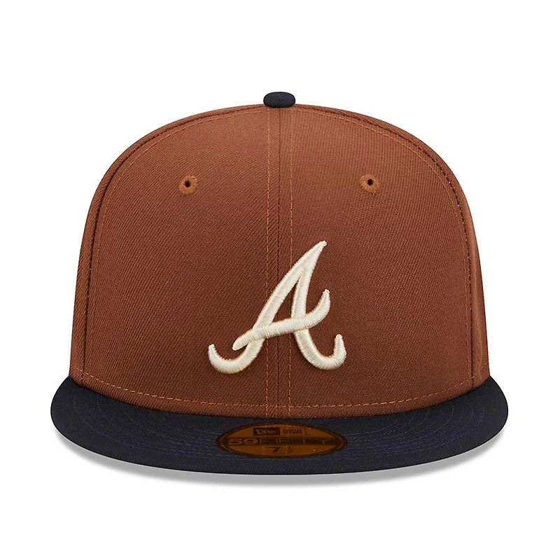 Atlanta Braves Brown Harvest 40th Aniv Patch Gray UV 59FIFTY Fitted Hat