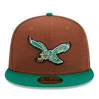 Philadelphia Eagles Brown Harvest 1987 Pro Bowl Patch Gray UV 59FIFTY Fitted Hat