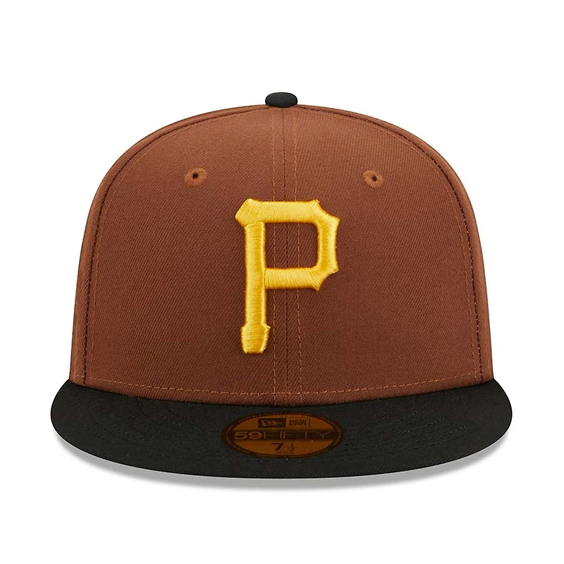 Pittsburgh Pirates Brown Harvest 1960 Patch Gray UV 59FIFTY Fitted Hat
