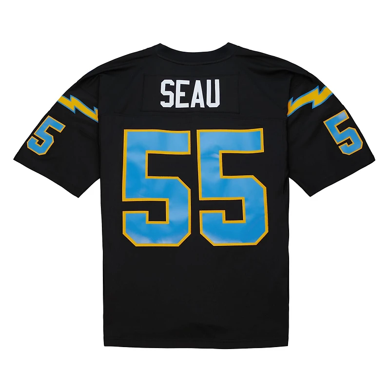 Los Angeles Chargers Junior Seau 2002 Mitchell & Ness Black Bo Tonal Legacy Jersey