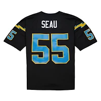 Los Angeles Chargers Junior Seau 2002 Mitchell & Ness Black Bo Tonal Legacy Jersey
