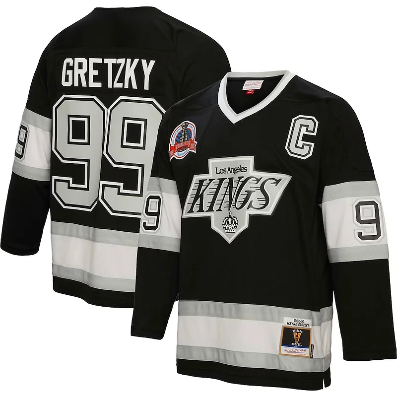 Los Angeles Kings Wayne Gretzky Mitchell & Ness Black Captain Patch Jersey