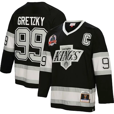 Los Angeles Kings Wayne Gretzky Mitchell & Ness Black Captain Patch Jersey