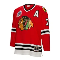 Chicago Blackhawks Chris Chelios Mitchell & Ness Red Captain Patch Jersey