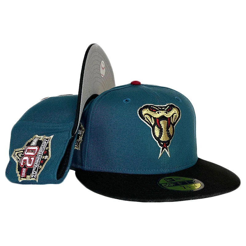 Arizona Diamondbacks Green Two Tone 20th Anniversary Patch Gray UV New Era 59FIFTY Fitted Hat