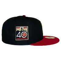 Seattle Mariners Black Two Tone 40th Anniversary Patch Gray UV New Era 59FIFTY Fitted Hat