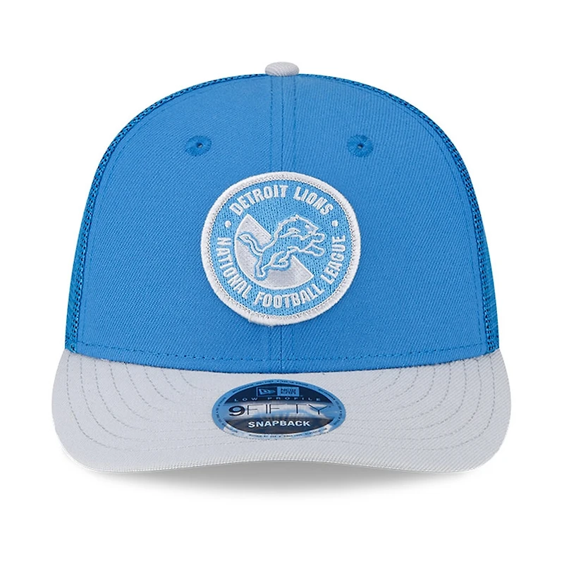 Detroit Lions 2023 NFL Sideline Light Blue and Gray New Era Low Profile 9FIFTY Snapback Hat