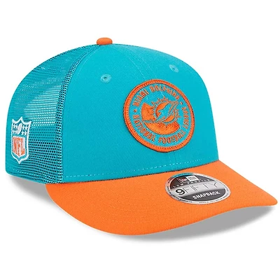 Miami Dolphins 2023 NFL Sideline Aqua and Orange New Era Low Profile 9FIFTY Snapback Hat