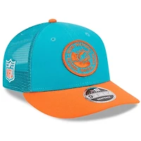 Miami Dolphins 2023 NFL Sideline Aqua and Orange New Era Low Profile 9FIFTY Snapback Hat