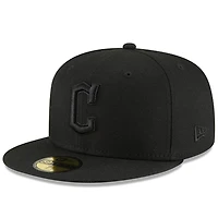 Cleveland Guardians Black on Basic New Era 59FIFTY Fitted Hat