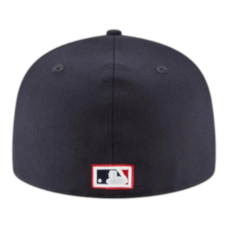 Cleveland Indians Navy and Red Cooperstown Basic New Era 59FIFTY Fitted Hat