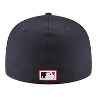Cleveland Indians Navy and Red Cooperstown Basic New Era 59FIFTY Fitted Hat