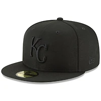 Kansas City Royals Black on Basic New Era 59FIFTY Fitted Hat