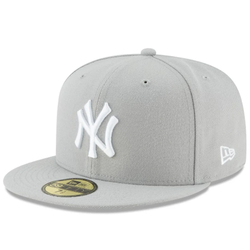 New York Yankees White on Light Gray Basic Era 59FIFTY Fitted Hat