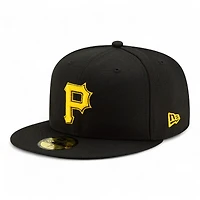 Pittsburgh Pirates Yellow Outline Logo Basic New Era 59FIFTY Fitted Hat