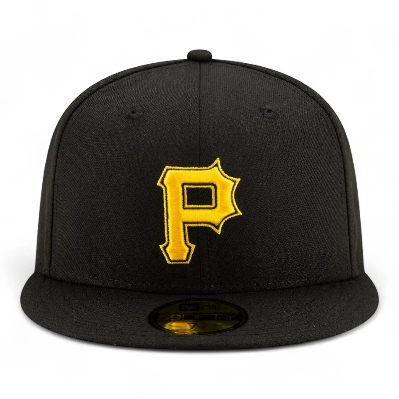 Pittsburgh Pirates Yellow Outline Logo Basic New Era 59FIFTY Fitted Hat