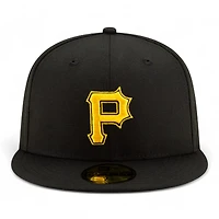 Pittsburgh Pirates Yellow Outline Logo Basic New Era 59FIFTY Fitted Hat