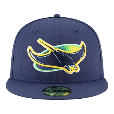 Tampa Bay Rays Navy Alternative Cooperstown New Era 59FIFTY Fitted Hat