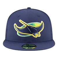 Tampa Bay Rays Navy Alternative Cooperstown New Era 59FIFTY Fitted Hat