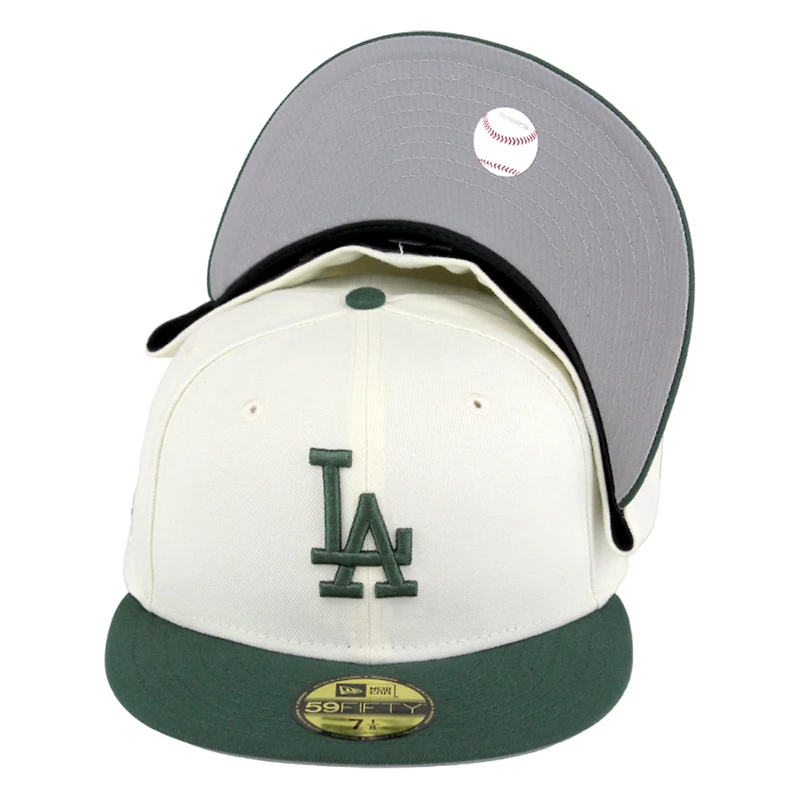 Los Angeles Dodgers Chrome Green Side Batty Gray UV 59FIFTY Fitted Hat