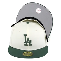 Los Angeles Dodgers Chrome Green Side Batty Gray UV 59FIFTY Fitted Hat