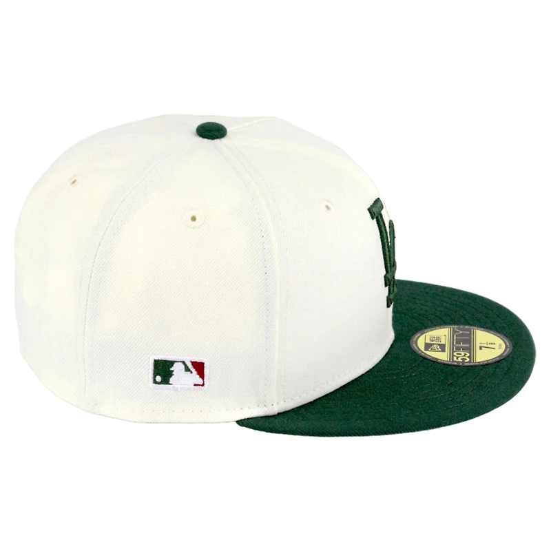 Los Angeles Dodgers Chrome Green Side Batty Gray UV 59FIFTY Fitted Hat