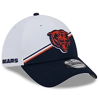 Chicago Bears White Team Color 2023 NFL Sideline New Era 39THIRTY Flex Hat