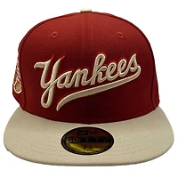 New York Yankees Cardinal and Stone Brick By 1949 World Series Side Patch Icy UV Era 59Fifty Fitted Hat